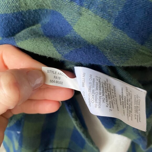 J.Crew Flannel Button-Up Collar Shirt - Size Medium (Men's) - Picture 12 of 15